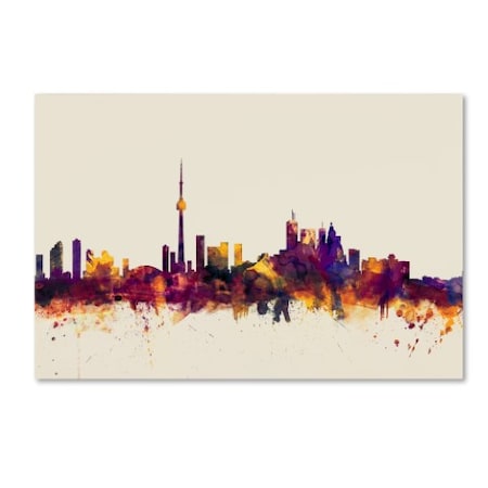 Michael Tompsett 'Toronto Canada Skyline VI' Canvas Art,16x24